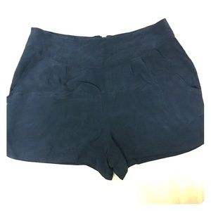 Black silk shorts